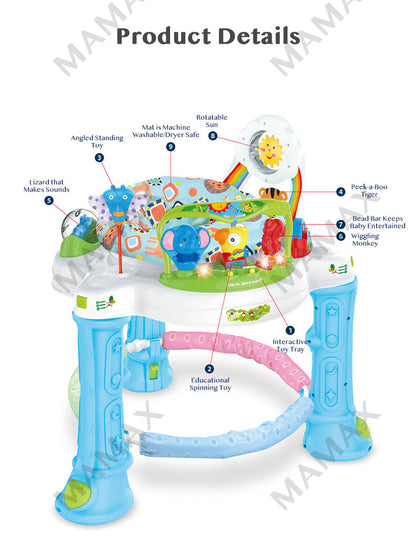Multi-Functional Animal Baby Walker With Jumping➕360° Spinning Activated Music & Lights★