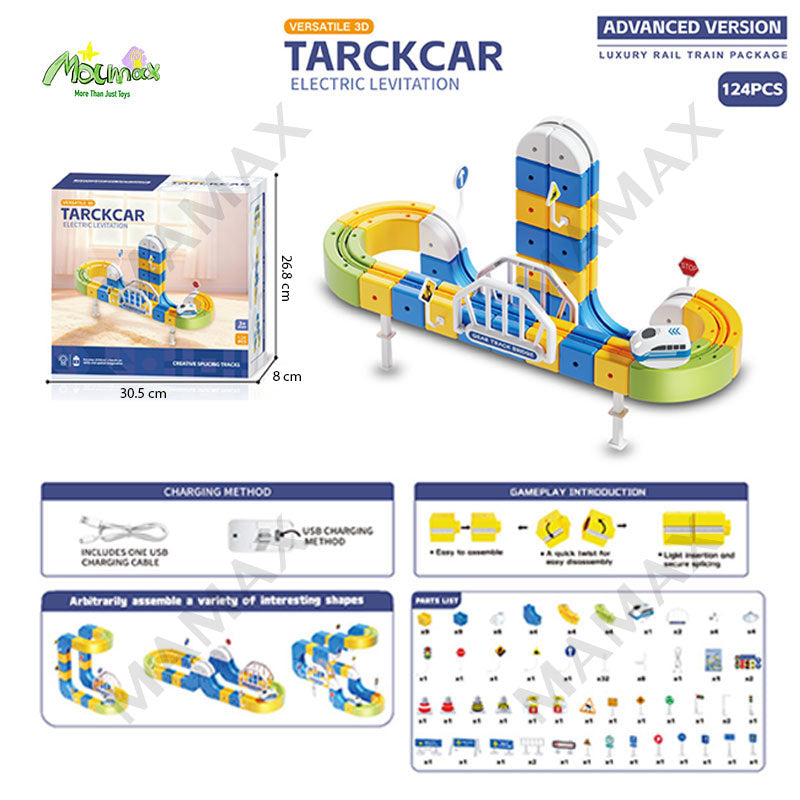 Kids DIY Motorized Track Car Toy Set★Anti-Gravity Electric Train✅USB Rechargeable Educational Toy✅