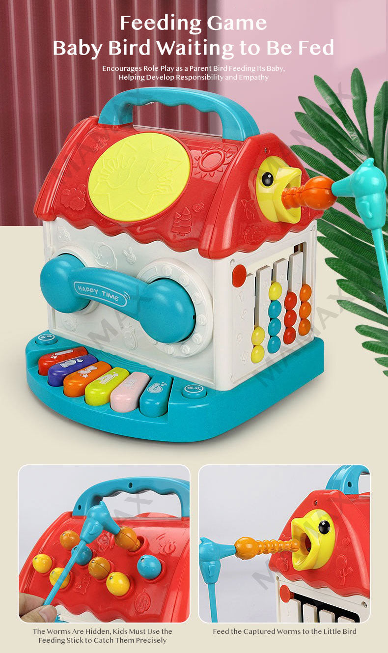 7-in-1 Multifunctional Activity House for Toddlers★Early Learning Music&Shape Toy✅18 Months+✅