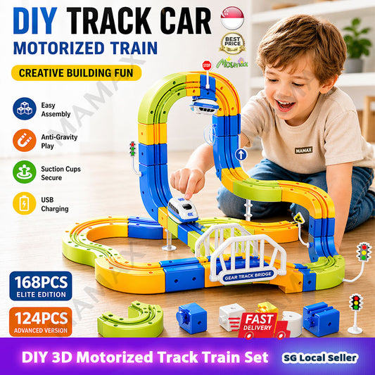 Kids DIY Motorized Track Car Toy Set★Anti-Gravity Electric Train✅USB Rechargeable Educational Toy✅