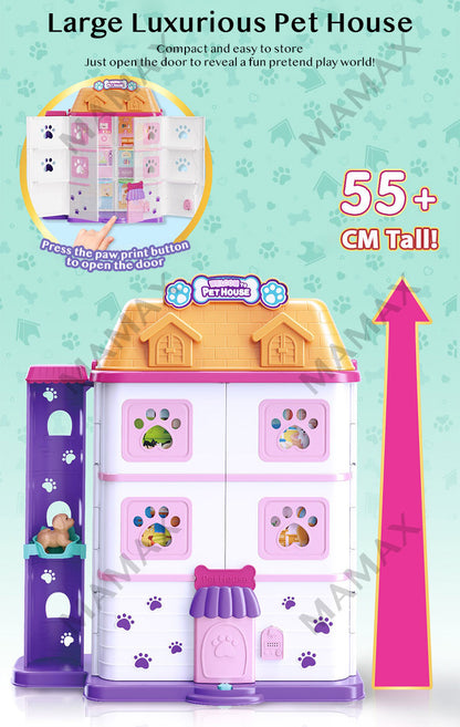 55cm Tall Large Size Luxurious Mega 3D Pet Play House With Elevator