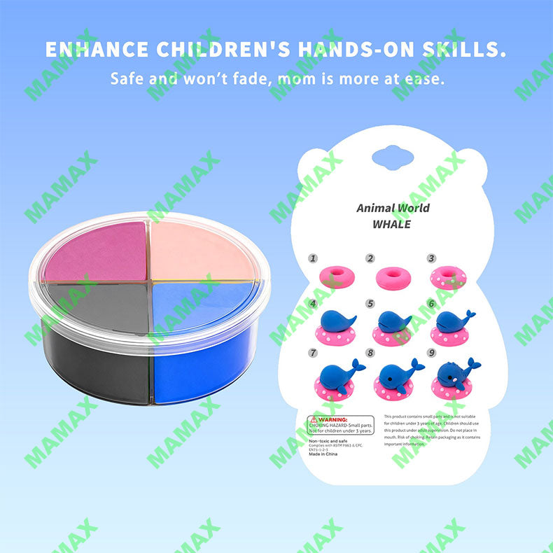 Themed Air Dry Clay DIY Combo Kit for Kids 3+★Marine&Animal World 12 Themes✅