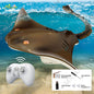 Kids Mechanical Remote Control Robot Swimming Shark/Sting Ray/Croocodile Aquatics Animal Toy with Cool Lights★RC Waterproof