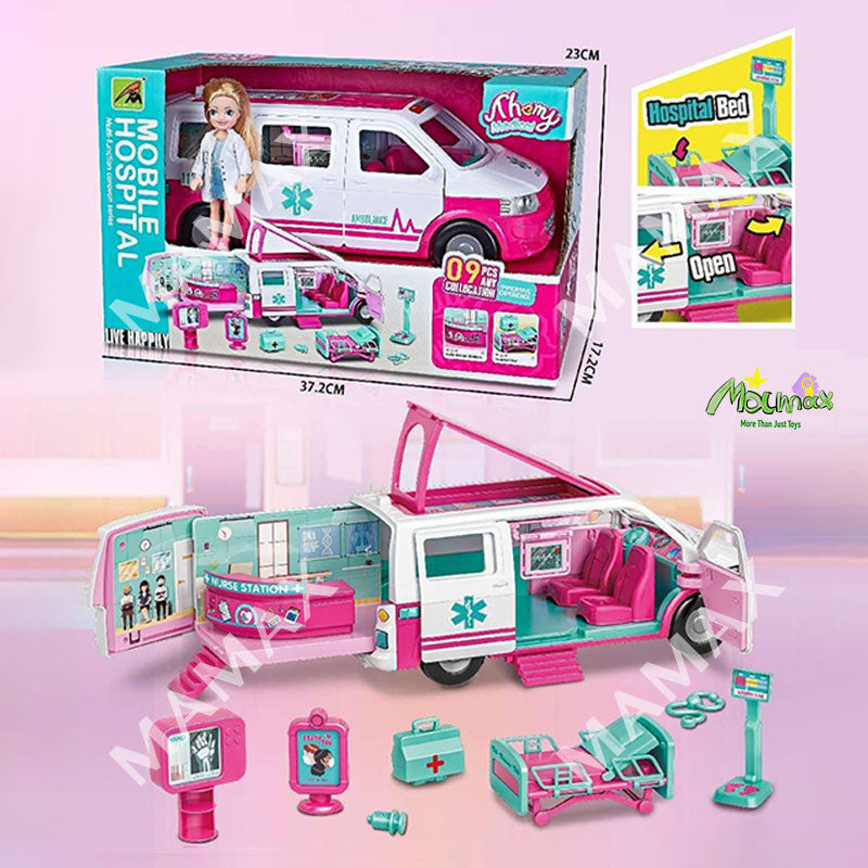 Super Cute Kids Fun Cabriolet Pink Sport Car With 1 Random Puppy