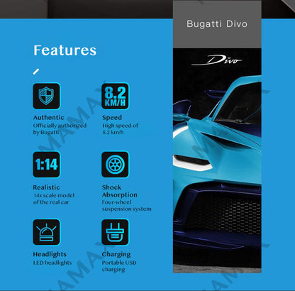 Official Lisenced 1/14 Scale Bugatti Divo High Speed Remote Control Car