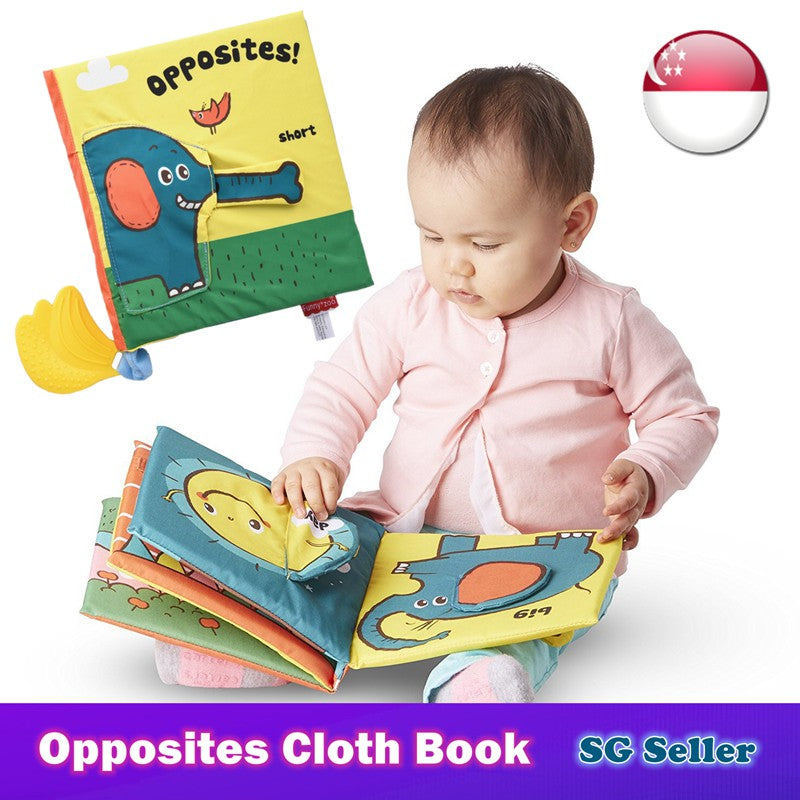 Opposites!Baby Cloth Plush Book with Teether