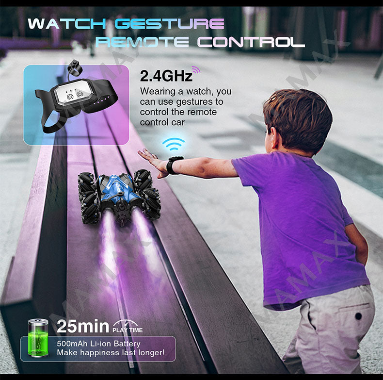 Fog Spray Dual Remote Control Stunt Racing Car 360° Rotation With Lights&Sound