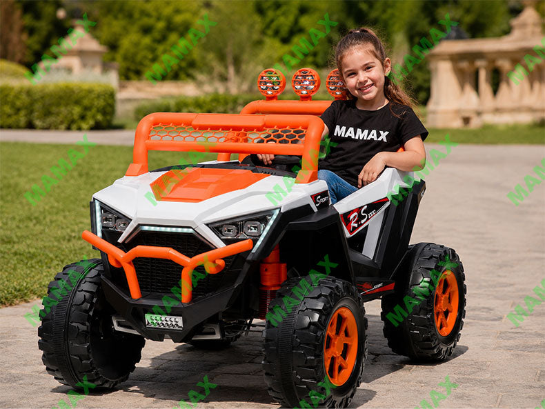 MAMAX🔥NEW🔥Super Large 24V Kids Electric Ride On Car 2 Seater Off-Road Adventure UTV with Remote Control★