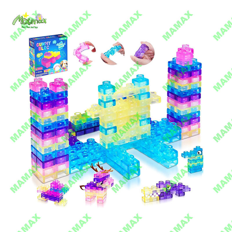 Soft Jelly Building Blocks 40 pcs Creative Building Fun For Ages 3+