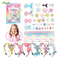 DIY Kids Head Band Making Kit Includes 6 Head Bands 36 Accessories★For Age 5+