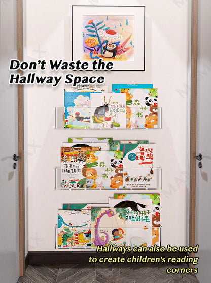 No-Drilling On Walls Minimalist Kids Floating Book Storage/Display Rack