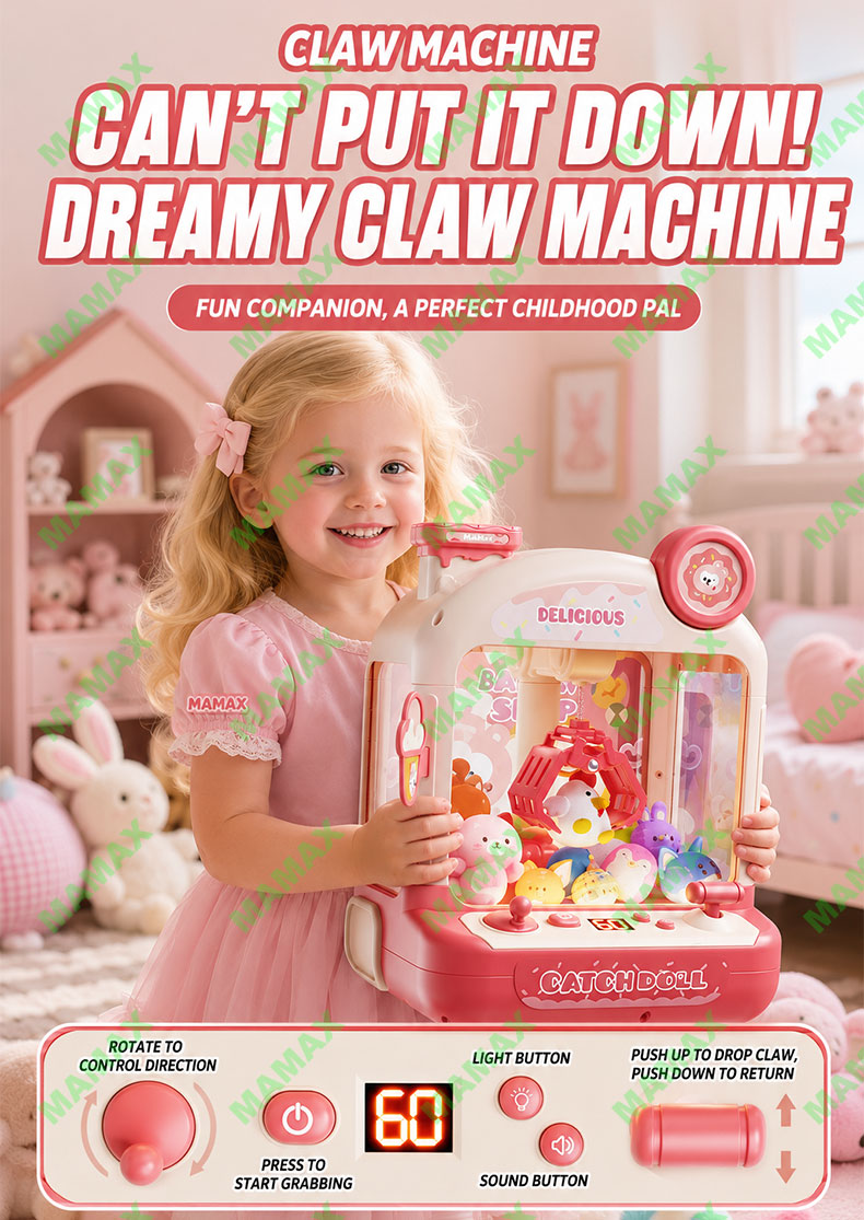 Large Kids Claw Machine Toy with Lights & Sound★