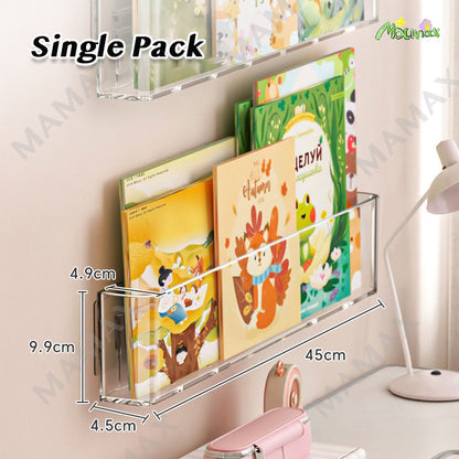 No-Drilling On Walls Minimalist Kids Floating Book Storage/Display Rack