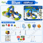 Magnetic Runway Track Rechargeable RailCar Toy Set★Electric Mini Train Building Track Set