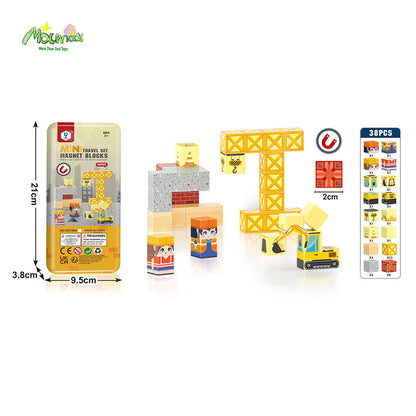 Mini Magnetic Blocks Travel Set Portable Tin Box★Educational Building Toy for Kids✅5 Themed✅