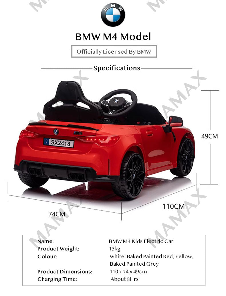 Official licesened BMW M4 Kids Electric Ride On Car