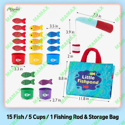 MAMAX【SG Ready Stock】22PCS Magnetic Fishing Toy Set with Storage Bag for Toddlers Kids★