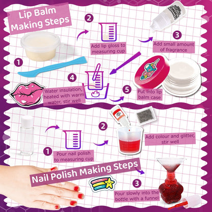 DIY Nail Polish&Lip Balm Experimental Kit