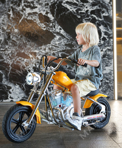 Premium Retro Harley-Style 22.2V 2-Wheel Kids Electric Motorcycle★Children Ride On Bike✅Fully Assembled✅Lithium Battery✅