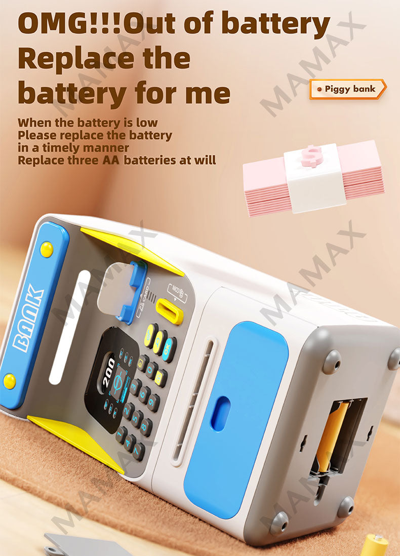 Electronic Kids Smart ATM Machine Toy★Password Piggy Bank with Voice&Face Recognition