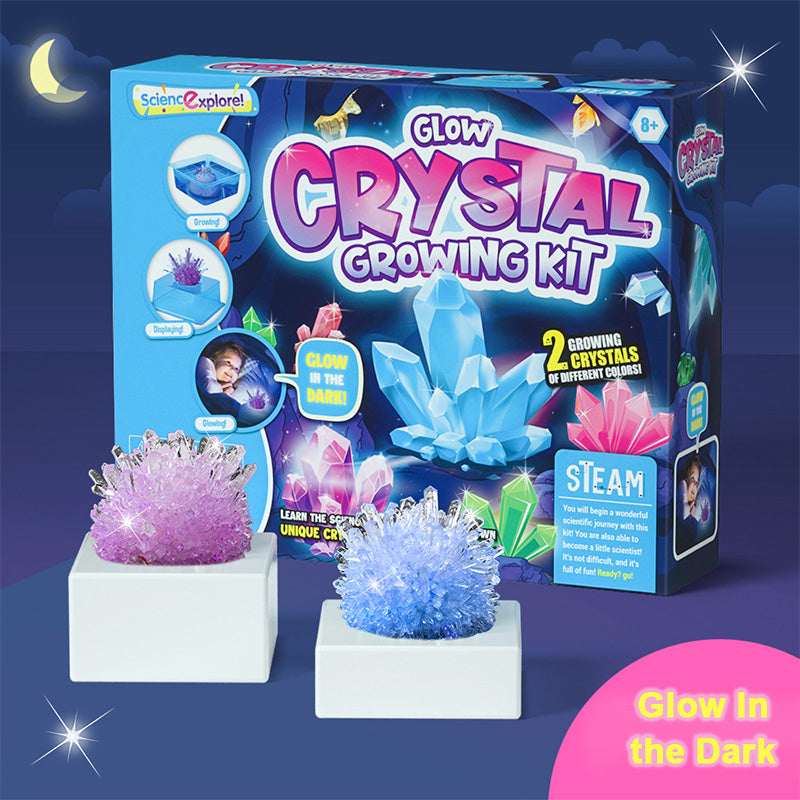 Glow Crystal Growing Kit Set