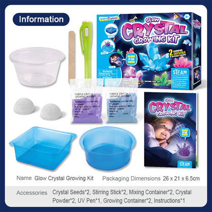 Glow Crystal Growing Kit Set