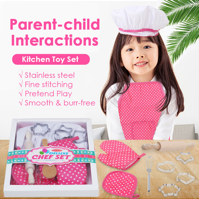 Kids Pretend Play Deluxe Toy Chef Set