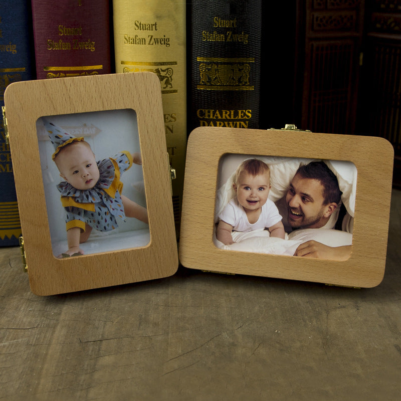 Wooden Photo Frame Baby Tooth Storage Box