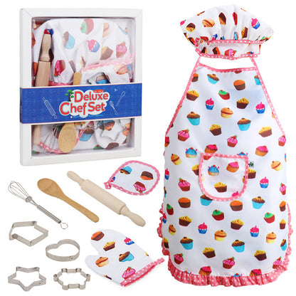 Kids Pretend Play Deluxe Toy Chef Set