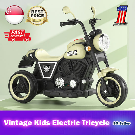 Vintage Mini Harley Kid's Electric Tricycle