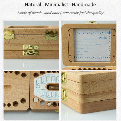 Wooden Photo Frame Baby Tooth Storage Box