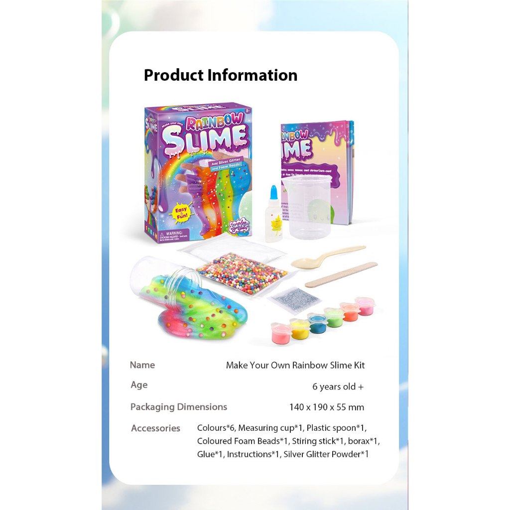 Make Your Own Rainbow Slime Kit