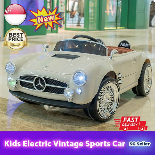 Kids Electric Vintage Mercedes-Benz Ride On Sports Car with Remote Control