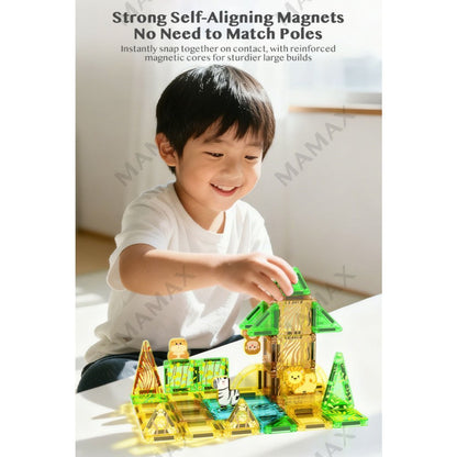 Themed Mini Magnetic Tiles Set 32/35Pcs★Portable Tin Box✅